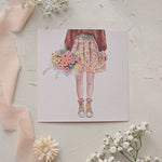 Postkarte- Blumenmädchen