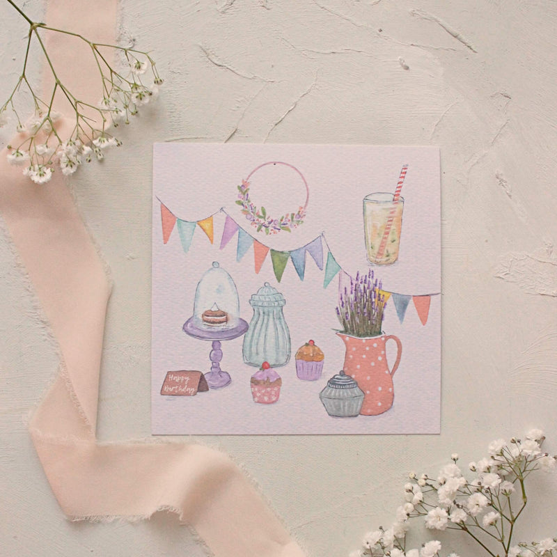 Postkarte- Geburtstagskaffee