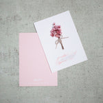 In Liebe - Postkarte mit Trockenblumen