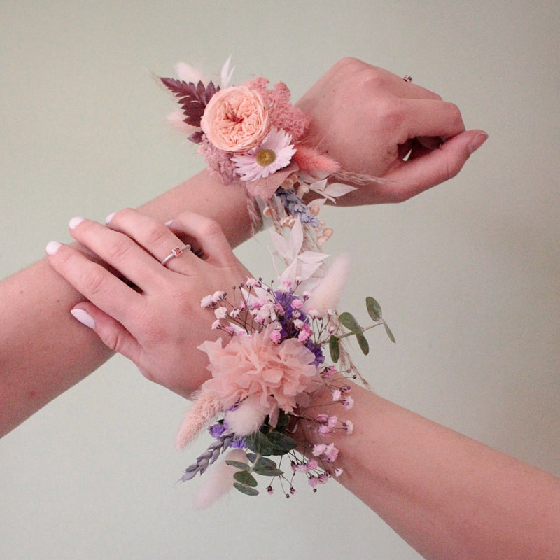 Lilac skies- Armband mit Trockenblumen